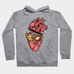 lots of food in the heart Hoodie